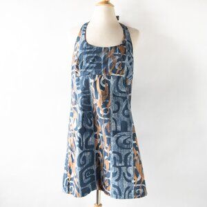 Harley Davidson Halter Dress Empire Waist Flames 100% Cotton